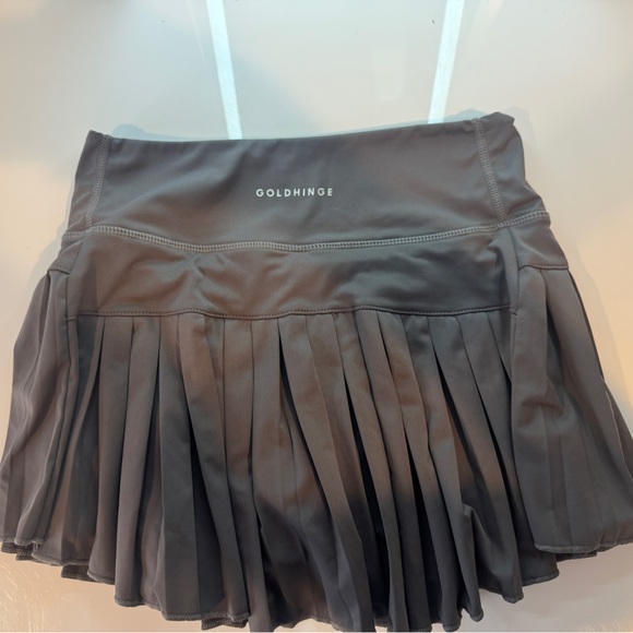 Grey gold hinge skirt, regular length, size small - Picture 2 of 4